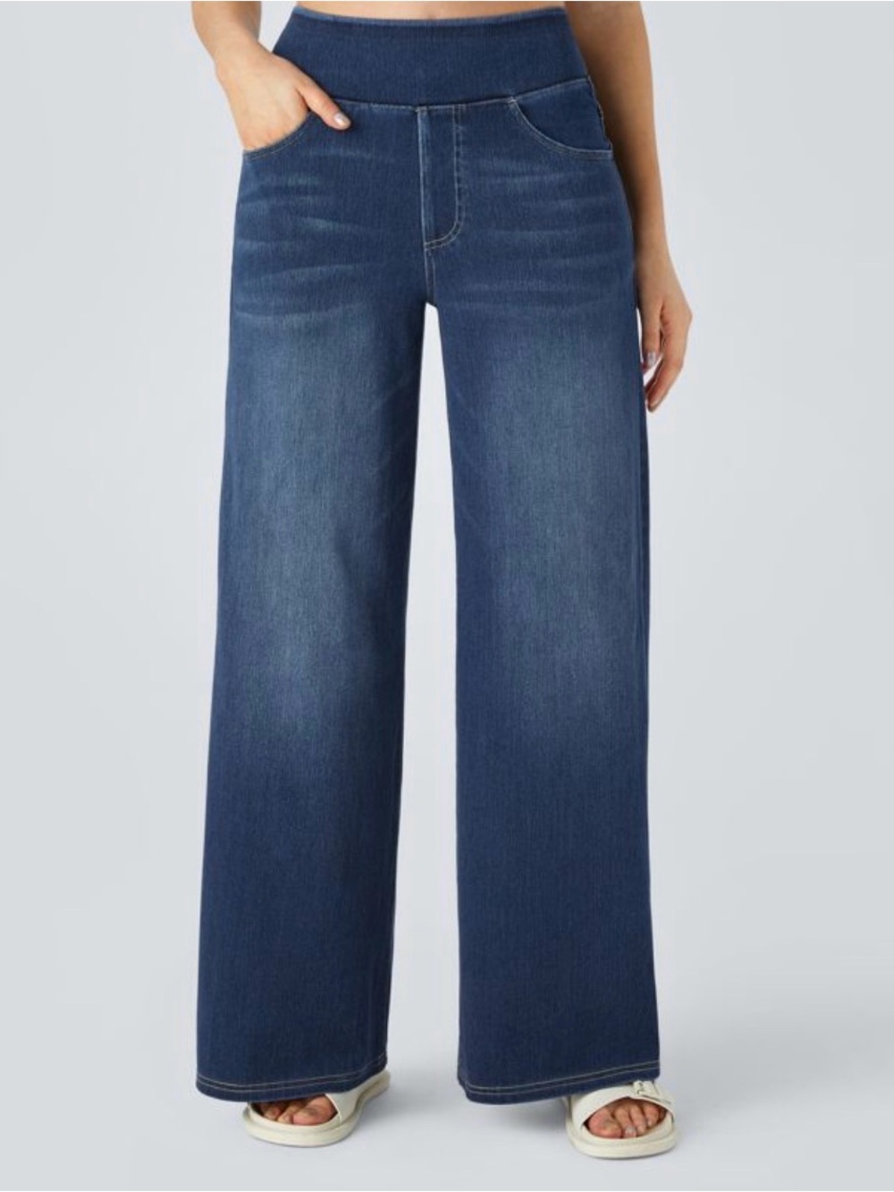 HALARA Small reg. women’s wide leg Relaxed Dark Blue Stretch Jeans